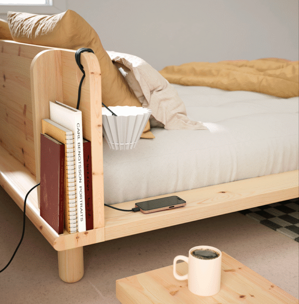 Łóżko PEAK BED black 140x200 - obrazek 9