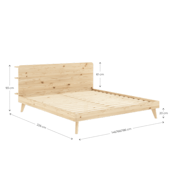 Łóżko RETREAT carob 140x200 - obrazek 3