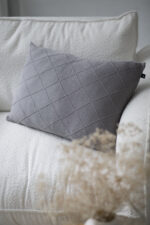 Poszewka ROMBY PODŁUŻNA LaManta szara 40x60 cm