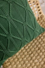 Poszewka Brytyjska Kwadratowa LaManta zielona 50x50 cm - obrazek 4