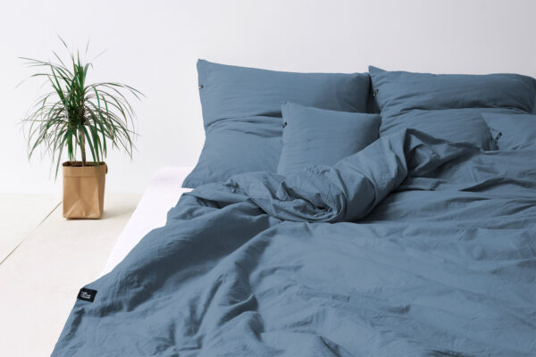 Pościel bawełniana PURE, HOP DESIGN - szaroniebieski - obrazek 5