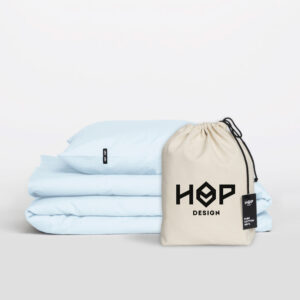 Pościel bawełniana PURE, HOP DESIGN - pastelowy błękit
