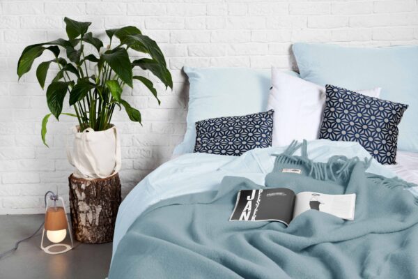 Pościel bawełniana PURE, HOP DESIGN - pastelowy błękit - obrazek 4