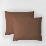 Poszewki na poduszki bawełniane PURE, HOP DESIGN (2 szt.) - rdzawy brąz