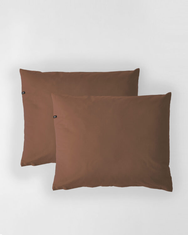 Poszewki na poduszki bawełniane PURE, HOP DESIGN (2 szt.) - rdzawy brąz - obrazek 1