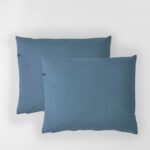 Poszewki na poduszki bawełniane PURE, HOP DESIGN (2 szt.) - szaroniebieski
