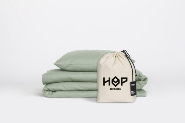 Poszwa na kołdrę PURE, HOP DESIGN - szałwiowa zieleń - obrazek 1