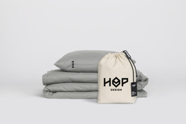 Poszwa na kołdrę PURE, HOP DESIGN - ciemny szary - obrazek 1
