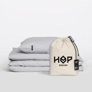 Poszwa na kołdrę PURE, HOP DESIGN - jasno szara