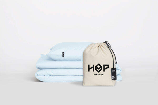 Poszwa na kołdrę PURE, HOP DESIGN - pastelowy błękit - obrazek 1
