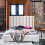 Łóżko tapicerowane z pojemnikiem CARRIL 120x200