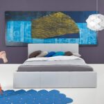 Minimalistyczne łóżko tapicerowane z zagłówkiem i pojemnikiem LOFT 160x200