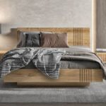 Łóżko lewitujące z pojemnikiem BALMORAL dąb 140x200