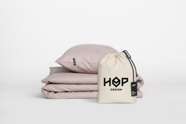 Pościel bawełniana PURE, HOP DESIGN - brudny róż - obrazek 1