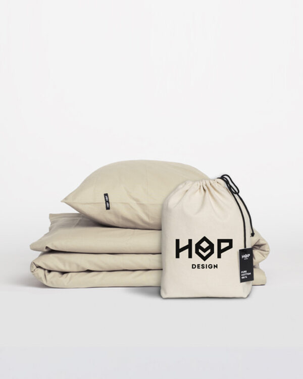 Pościel bawełniana PURE, HOP DESIGN - lniany naturalny - obrazek 1