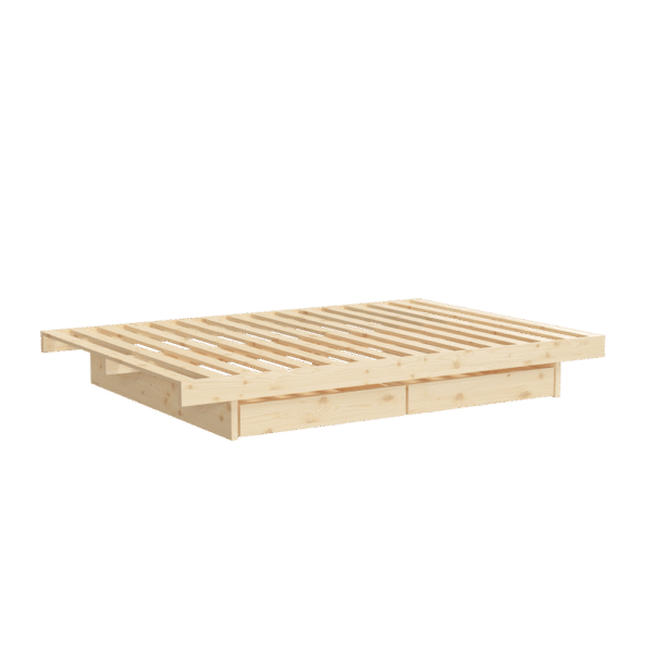 Łóżko KANSO BED RAW 120x200 z dwoma szufladami - obrazek 1