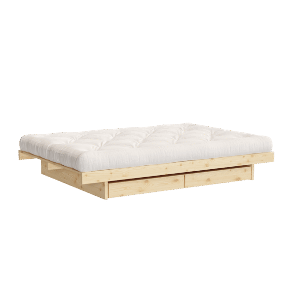 Łóżko KANSO BED RAW 120x200 z dwoma szufladami - obrazek 2