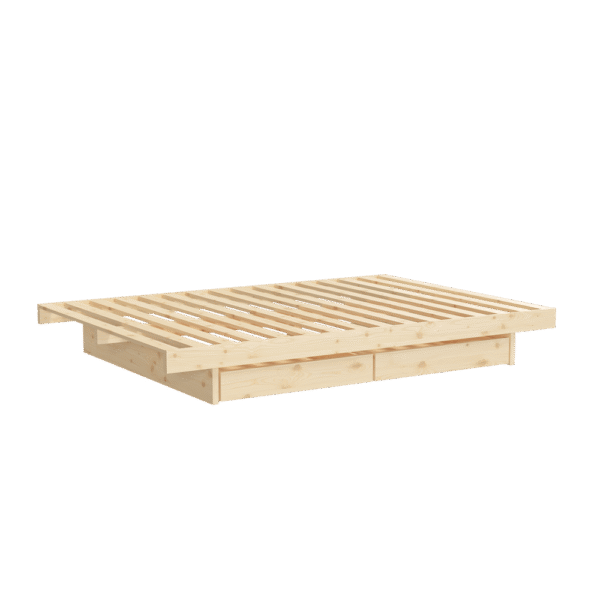 Łóżko KANSO BED RAW 140x200 z czterema szufladami - obrazek 1