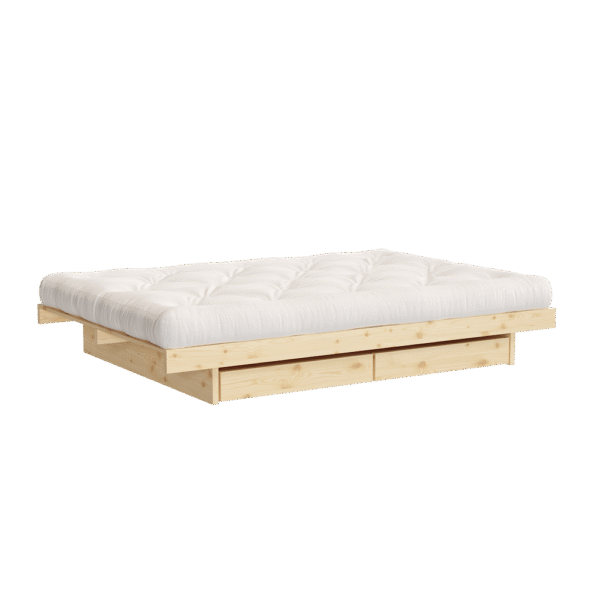 Łóżko KANSO BED RAW 140x200 z czterema szufladami - obrazek 2