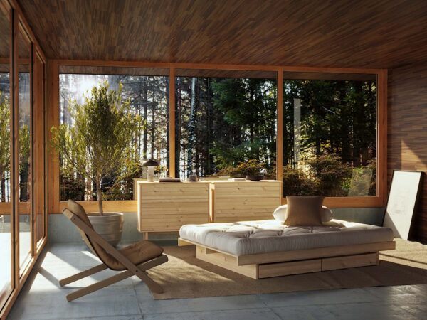 Łóżko KANSO BED RAW 180x200 z dwoma szufladami - obrazek 11