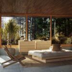 Łóżko KANSO BED RAW 140x200 z dwoma szufladami