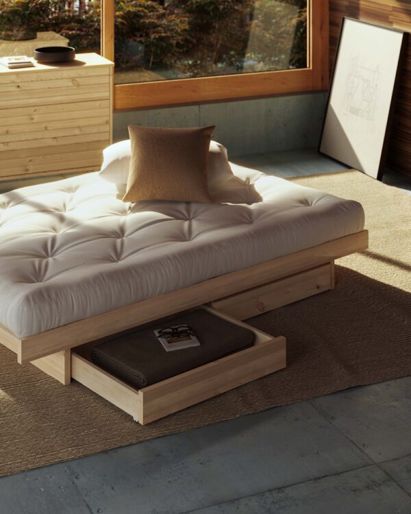 Łóżko KANSO BED RAW 90x200 z dwoma szufladami - obrazek 7