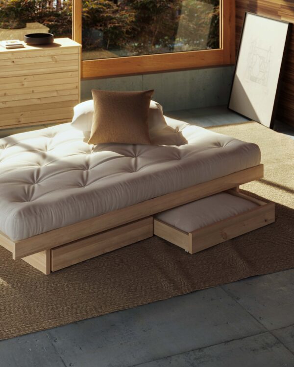 Łóżko KANSO BED RAW 140x200 z czterema szufladami - obrazek 7