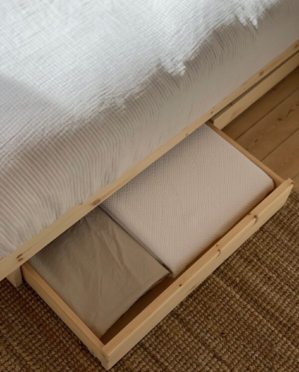 Łóżko KANSO BED RAW 140x200 z czterema szufladami - obrazek 10