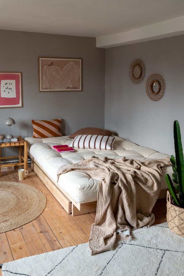 Łóżko KANSO BED RAW 120x200 z dwoma szufladami - obrazek 10