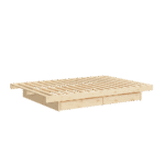 Łóżko KANSO BED RAW 160x200 z czterema szufladami