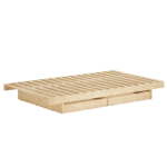 Łóżko KANSO BED RAW 90x200 z dwoma szufladami