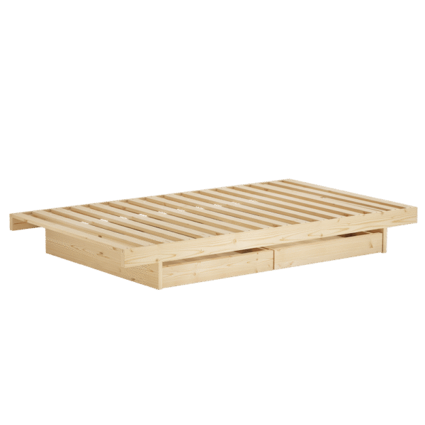Łóżko KANSO BED RAW 90x200 z dwoma szufladami - obrazek 1