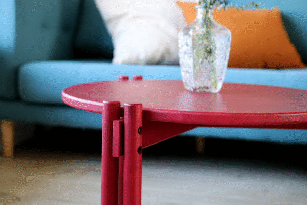 Stolik STICKS TABLE wysoki - poppy red - obrazek 3