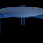 Stolik STICKS TABLE niski - cobalt blue