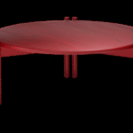 Stolik STICKS TABLE niski - poppy red