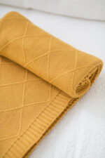 Narzuta ROMBY LaManta musztardowa 220x240 cm - obrazek 4