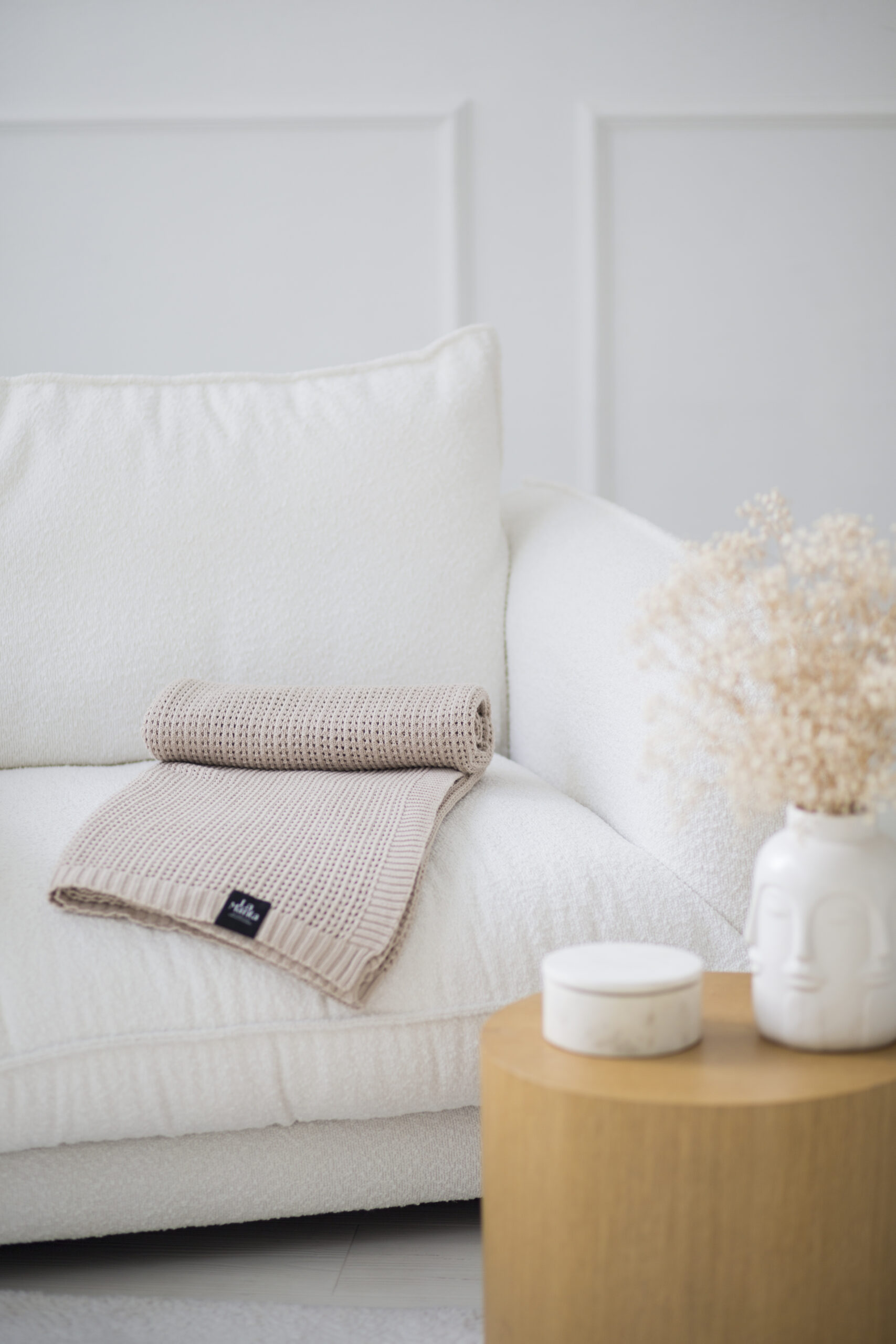 Pled BOHO LaManta beżowy 130x160 cm