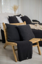 Pled BOHO LaManta grafitowy 130x160 cm - obrazek 4