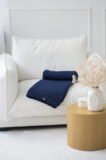 Pled BOHO LaManta granatowy 130x160 cm