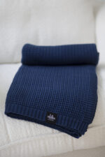 Pled BOHO LaManta granatowy 130x160 cm - obrazek 3