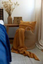 Pled BOHO LaManta musztardowy 130x160 cm - obrazek 4