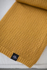 Pled BOHO LaManta musztardowy 130x160 cm - obrazek 3