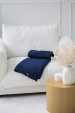 Pled PLECIONY LaManta granatowy  130x160 cm