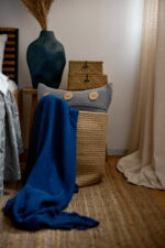 Pled PLECIONY LaManta granatowy  130x160 cm - obrazek 5