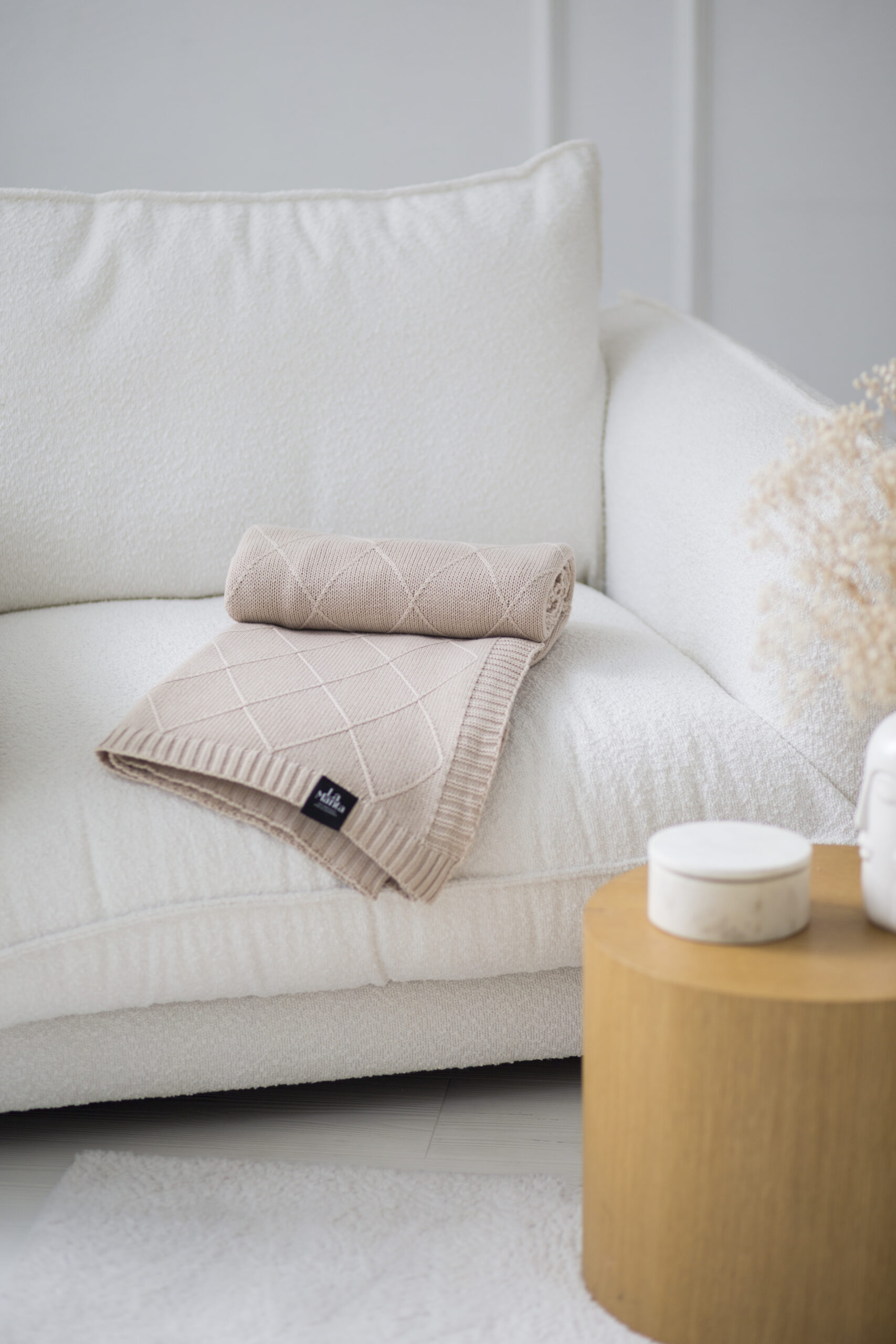 Pled ROMBY LaManta beżowy 130x160 cm