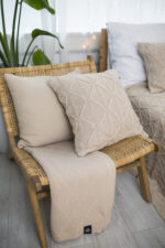 Pled ROMBY LaManta beżowy 130x160 cm - obrazek 5