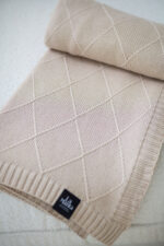 Pled ROMBY LaManta beżowy 130x160 cm - obrazek 3