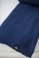 Pled ROMBY LaManta granatowy 130x160 cm - obrazek 3