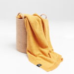 Pled ROMBY LaManta musztardowy 130x160 cm - obrazek 7