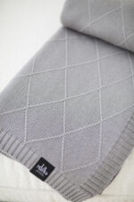 Pled ROMBY LaManta szary 130x160 cm - obrazek 4